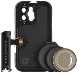 PolarPro - LiteChaser iPhone 14 Pro - Cage Kit - Incluant la Cage de l'iPhone 14 Pro - Poignée Simple - Filtre VND 3-5