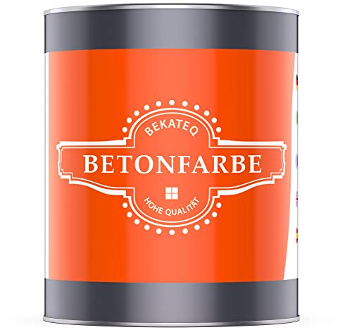 BEKATEQ 1K Betonfarbe Anthrazitgrau, 1L I Bodenbeschichtung, Fußbodenfarbe außen & innen I Betonversiegelung & abriebfester Bodenbelag, Bodenfarbe für Werkstatt, Keller, Industrie LS-470