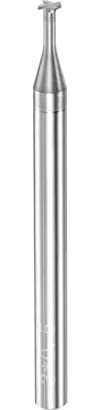 sourcing map T Schlitz Schaftfräser Fräser 3mm Schnitt 0.5mm Tiefe 4mm Schaft Solid Hartmetall 4 Flöten für Aluminum Kupfer Zinklegierung