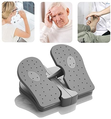AMONIDA Fuß-Stepper-Maschine, Mini-Stepper-Trainer, Leicht und Kompakt, Verstärktes Nylon, Ergonomisch, Faltbar, Konvexer Massagepunkt für das Büro (Freie Größe)