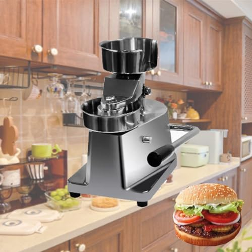DJSDN Home Forming Burger Patty Maker, kommerzielle Gusseisen-manuelle runde Fleischform-Küchenmaschine, Edelstahl-Burgerpresse (Size : 15cm)