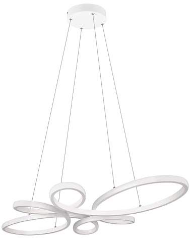 Trio Leuchten LED Pendelleuchte Fly 345619131, Metall Weiß matt, inkl. 32 Watt LED, Switch Dimmer