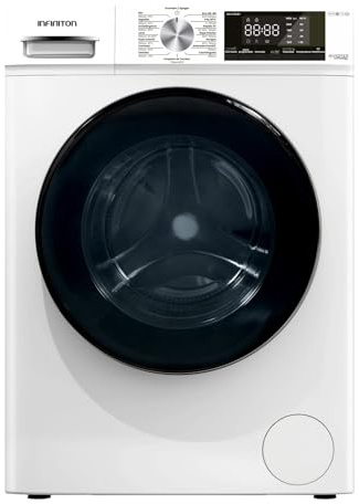 INFINITON Lavadora Carga Frontal WM-S94ABL, 9 kg, 1400 rpm, Inverter, Easy Play, A, Blanco, 15 Programas, Silent Mode