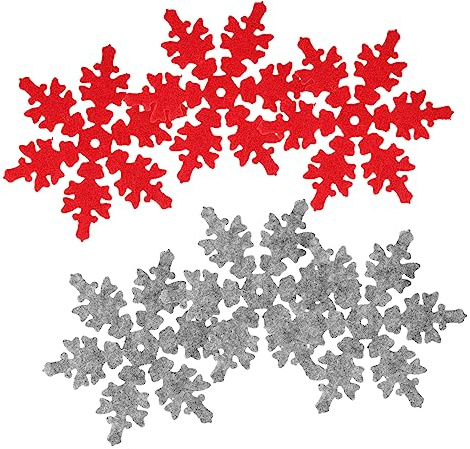 RORPOIR 8stücke Untersetzer Aus Filz Mit Schneeflocken Design Für Tassen Weihnachtliche Tischdekorationsmatten Wiederverwendbare Wärmedämmsets Für Zuhause Und Feiern