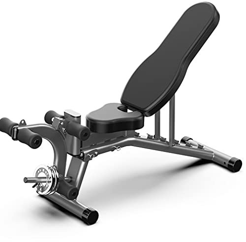 HSWOYEA Hantelbank, verstellbare Hantelbank, Trainingsbank mit Beinstrecker und -beuger, Flache, geneigte Trainingsbank, Krafttrainingsbank für das Heim-Fitnessstudio