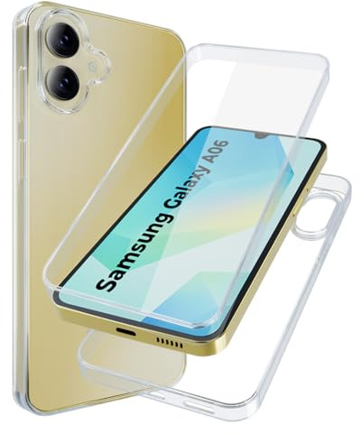 For Samsung Galaxy A06 Case Clear 360 Front and Back Full Body Protection | Anti-Scratch, Shockproof, Slim Transparent TPU Phone Cover, 6.7 inch
