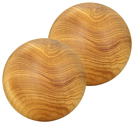IWOWHERO 2 Holz Handmassagebälle Handübungsbälle zur Handtherapie und Massage Lindern Druck und Schmerzen 2 Stück