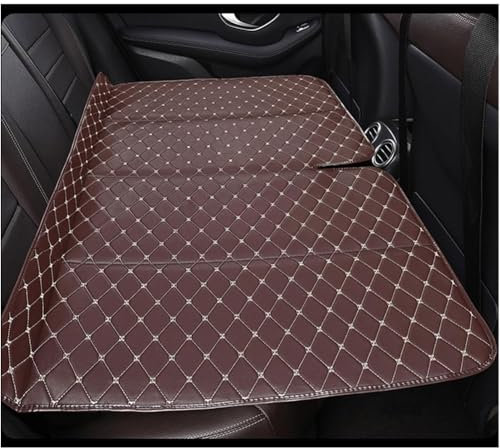 WUCHENGHH Nicht Aufblasbare Auto-Matratze für Audi A3 Sportback 8P 2004-2024, Faltbare Rücksitz Matratzen Tragbare Autobett Camping Bett-Matratzen Zubehör, C/Coffee-Gold Wire