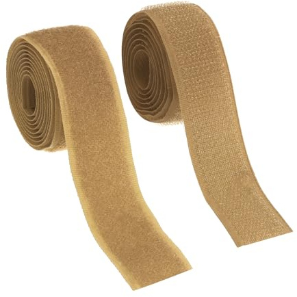 YELARXI Ruban auto-agrippant en nylon à coudre - 2,5 cm de large - Dos non adhésif - 0,9 m - Pour vêtements, artisanat, couture, projet de bricolage - Kaki