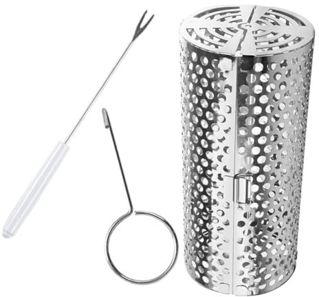 Warmhm Cage Roulante pour Barbecue Panier à Grillades Mobile avec Ouverture Et Évents Stratégiquement Placés pour Barbecue Extérieur