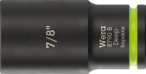 Wera 8790 B Impaktor Deep Socket with 3/8 Drive, 7/8 x 63 mm