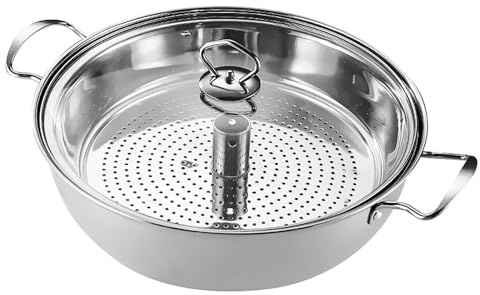 ＡＷＨＡＯ Olla de de acero inoxidable, cacerola, no, olla de para mariscos para tamales, cocinar, verduras, empanadillas, caldo