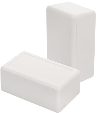Veemoon Caja de Plástico para Proyectos Electrónicos 2 Piezas Caja de Conexiones Eléctricas de Color Blanco Fácil Instalación Multi-funcional para Ingeniería Electrónica