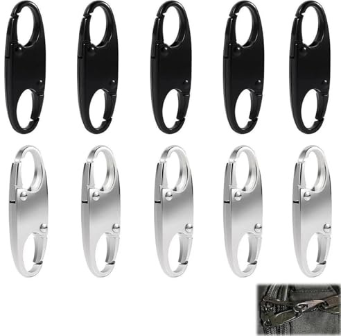 JOOTUEPO Cierre de Cremallera Antirrobo, 10 Piezas Seguro Cremallera Mochila, Clip de Seguridad para Mochilas y Equipaje, Zipper Lock, Cierre Seguro para Bolsos, Mochilas, Maletas