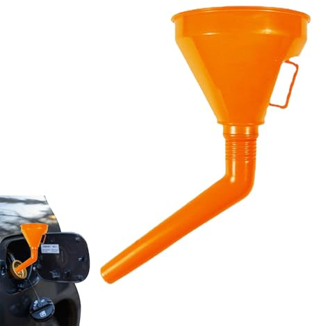 Embudo para automóviles - Codo con filtro para repostar Para rellenar de motor de gasolina, combustible, de transmisión y agua. Gran diámetro, portátil, diseño manos libres, para