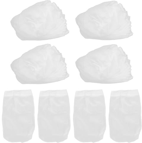 Gadpiparty 30 pièces Chaussettes Filtrantes Élastiques pour Écumoire Piscine Sacs de Filtration Blanc Accessoires Nettoyage Piscine Robustes et Réutilisables