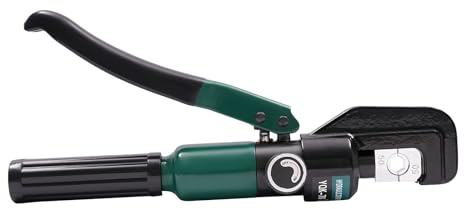 HazLope Pinza idraulica, pressa per cavi, 4-70 mm², 8 matrici, 60 KN, testa a 360°, pinza crimpatrice per rame/alluminio, PEX, energia, trasporto, barca, compatta 31 cm