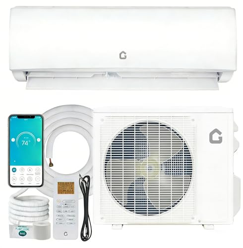Garvee 17000 BTU Mini Split AC/Heating System, 230V WIFI Enabled Energy Efficient Mini Split Unit,Wall-Mounted Split Air Conditioner,Cools Up to 1250 Sq.Ft, Heat Pump & Installation Kits