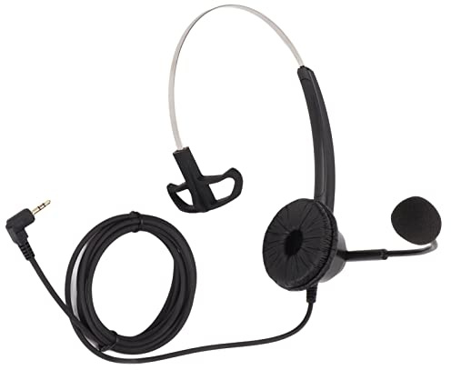 Bvznmilhd H360-2.5 Business Headset, Monaural On - Ear Telephone Headset with HD Mic, 2.5mm Call Center Headphones for Office Customer Service and Telemarketing