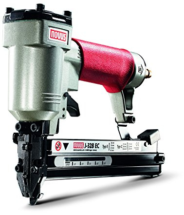 Novus Tacker J-328, Profi Druckluftnagler, Metallgehäuse, für Schmalrücken-Klammern bis 28 mm und Nägel bis 30 mm