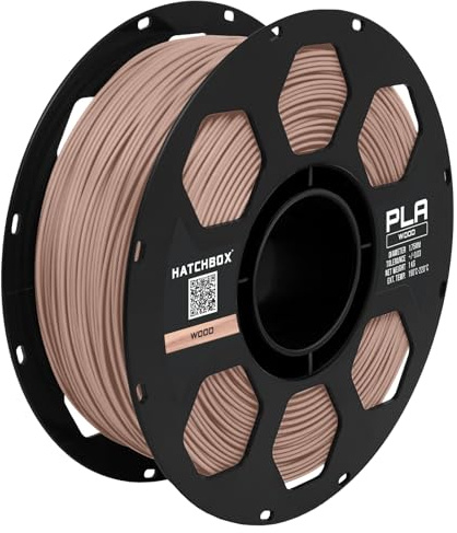 HATCHBOX 3D-Drucker-Filament, Maßgenauigkeit +/- 0,03 mm, 1,75 mm, 1-kg-Spule, Holz
