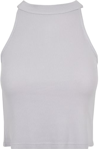 Urban Classics Damen Ladies Rib Turtleneck Cropped Top Top, per Pack Grau (Grey 00111), Small (Herstellergröße: S)