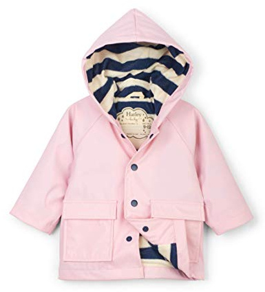 Hatley Baby Raincoat, Classic Pink & Navy, 12-18 Months