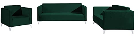 Mirjan24 Sofagarnitur Somag 3+2+1, Sofa Sessel Couch Farbauswahl Polstersofa Couchgarnitur Fernsehsessel Polstergarnitur (Solo 260, Füße: Weiß Hochglanz)