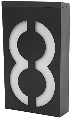 Alphabet Lichter Solar Power LED Nummernschild Licht Personalisierte Hausnummer Lichter Zeichen für Party Home Bar Hotel Party(Number 8)