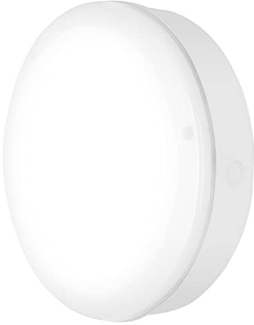 LEDVANCE Wand- und Deckenleuchte LED: für Decke/Wand, SURFACE BULKHEAD 250 SENSOR, 9,26 W, 220…240 V, Ausstrahlungswinkel: 120, Warm White, 3000 K, Gehäusematerial: Polycarbonat (PC), IP65, 1-er-Pack