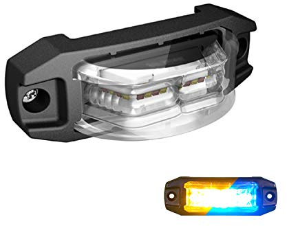 LED-MARTIN X180 Blitzmodul - 180° Abstrahlung - blau/gelb zweifarbig - versch. Haltersätze