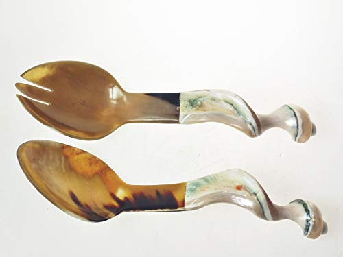 Salatbesteck Watussi Horn + Triton Schnecke Thalia 28 cm = Code K