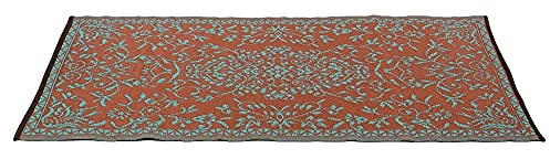 FANMEX - Fantastik - Alfombra de plástico Reciclado 90 x 180 cm Modelo Encaje (Naranja)