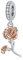 Rose Charm Sterling Silver Rose Gold Flower Pendants for Bracelet Necklace Jewelry Gifts for Women