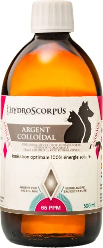 Kolloidales Silber Tiere 65 PPM 500 ml Glas●Oligo Element Bio erhältlich 100% natürlich●Ionisierung 100% Solarenergie●Protektoren 100% kompostierbar ..