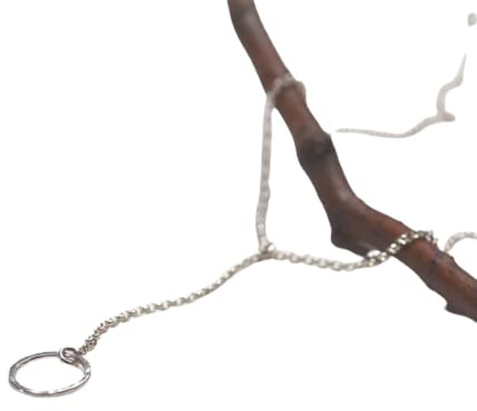 Y-Kette mit Ring 925 Silber, Halskette, Lariat minimalistisch (k987)