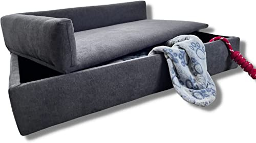 Skraut Home - Divano Letto Duque con Canapé | Animali Domestici, Cani o Gatti | Tessuto Speciale e Resistente | Comodo Schienale e Base Imbottita | 71 x 42 x 24 cm | Cani di Piccola o Media Taglia
