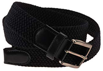 ALBERTO Herren Gürtel Flechtgürtel Basic Braided in Schwarz Länge 105 cm