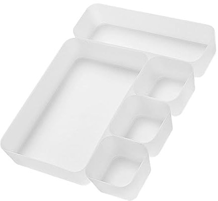 Alipis 5stücke Trennboxen Aus Kunststoff Robust Und Langlebig Sortierboxen Für Kleinigkeiten Und Kosmetika Für Verschiedene Und Organisation