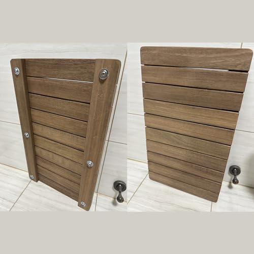 Badematte Holz Rechteckige Badematten mit Rutschfesten Polstern, Whirlpool-Bodenbelag-Dekorplattform, Holzlatten, Die Brett Verbinden, Badezimmer-Ablaufmattenpedal ( Size : 80 x 100 cm (31 1/2 x 39 3/