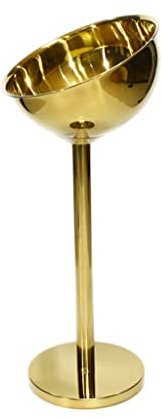 Seau à glace seau à glace moderne Seau à glace sur pied Support de seau à glace Diamètre biseauté Noir Or, Or, Argent Seau à glace de grande capacité pour les fêtes 2l/405.81oz Seau à glace de grande