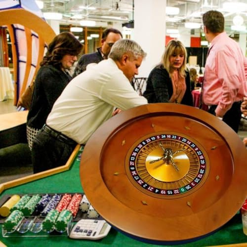 Casino-Set-Spiele, Roulette-Rad, Drehteller, sehr sanfte Drehbewegung, Freizeit-Tischspiele, Roulette-Tisch, ideal für den Spieleabend zu Hause oder den professionellen Einsatz,Single0-20in
