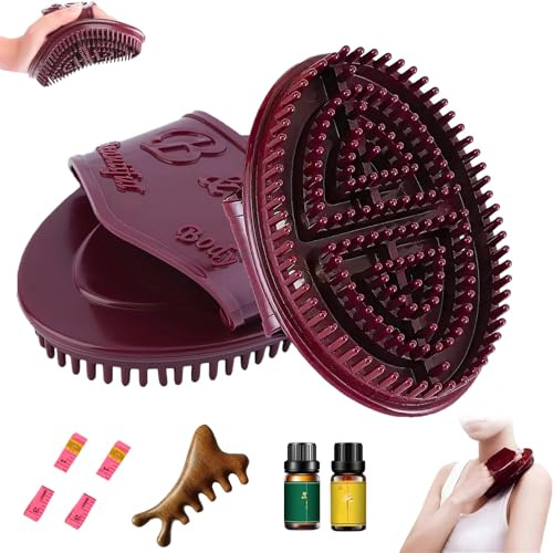 2 PCS Meridian Brush Massage Body Brush,2026 Upgraded Brand New Enhanced Meridian Massage Brushes，Full Body Relaxation Massager Brushes – Targets Cellulite Effectively，for Arms, Belly,Legs, Back