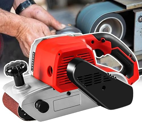 GYKOZY 1480w Electric Belt Sanding Machine, Belt & Disc Sander, Built-in Dust Collector, Can Be Operated Upside Down, 500r/Min Speed, Wide and Long Grinding Surfaces