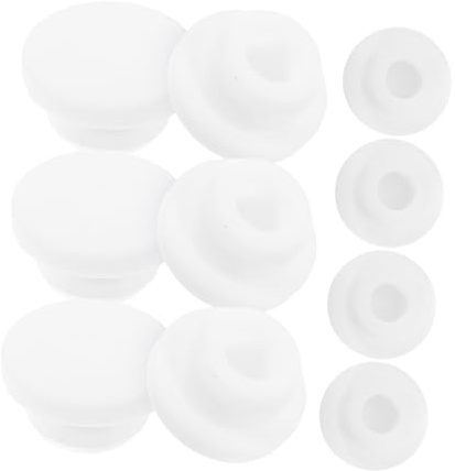 Plastic Overflow Drain Caps 10 Pack for Washbasin and Bathtub
