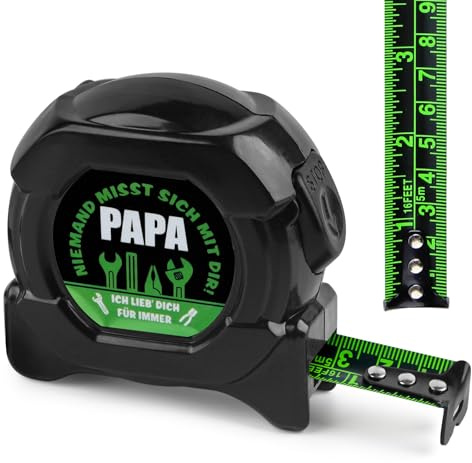Papa Maßband mit Spruch – „Niemand Misst Sich Mit Dir! Papa, Ich Lieb' Dich Für Immer“ | Geschenk für Papa | Lustiges Werkzeug für Heimwerker | Geschenkidee Geburtstag Vatertag Männer