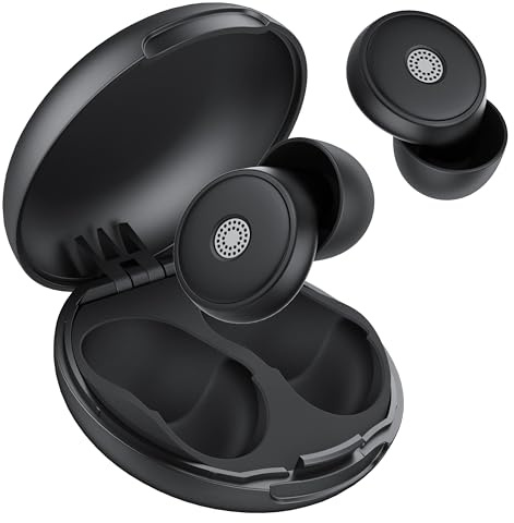 2026 Bouchon d'oreille pour dormir, 45dB boule quies réutilisables réduisant le bruit pour dormir, doux et réutilisables, bons pour dormir, voyager, se concentrer, concerts (Noir)