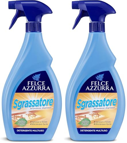 Felce Azzurra - Detergente Multiuso Sgrassatore Cucina Spray Profumato Classico, Pulizia Casa e Ogni Superficie, Brillantezza senza Aloni e Risciacquo Veloce con Ingredienti di Origine Naturale, 750ml