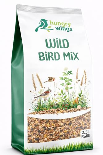 Hungry Wings Wild Bird Seed Food 2.5L Refill Bag (Wild Bird Mix) | Refill Bag