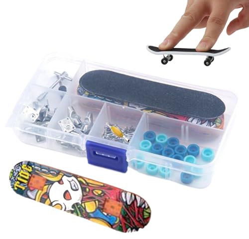 Lunaobrik Finger Skateboards - Fidget Fingerboard Spielzeug Set | Mini-Anfänger-Skateboards, Für Zuhause Für Klassenzimmer, Schule, Spielzimmer, Für Innen- und Außenbereich